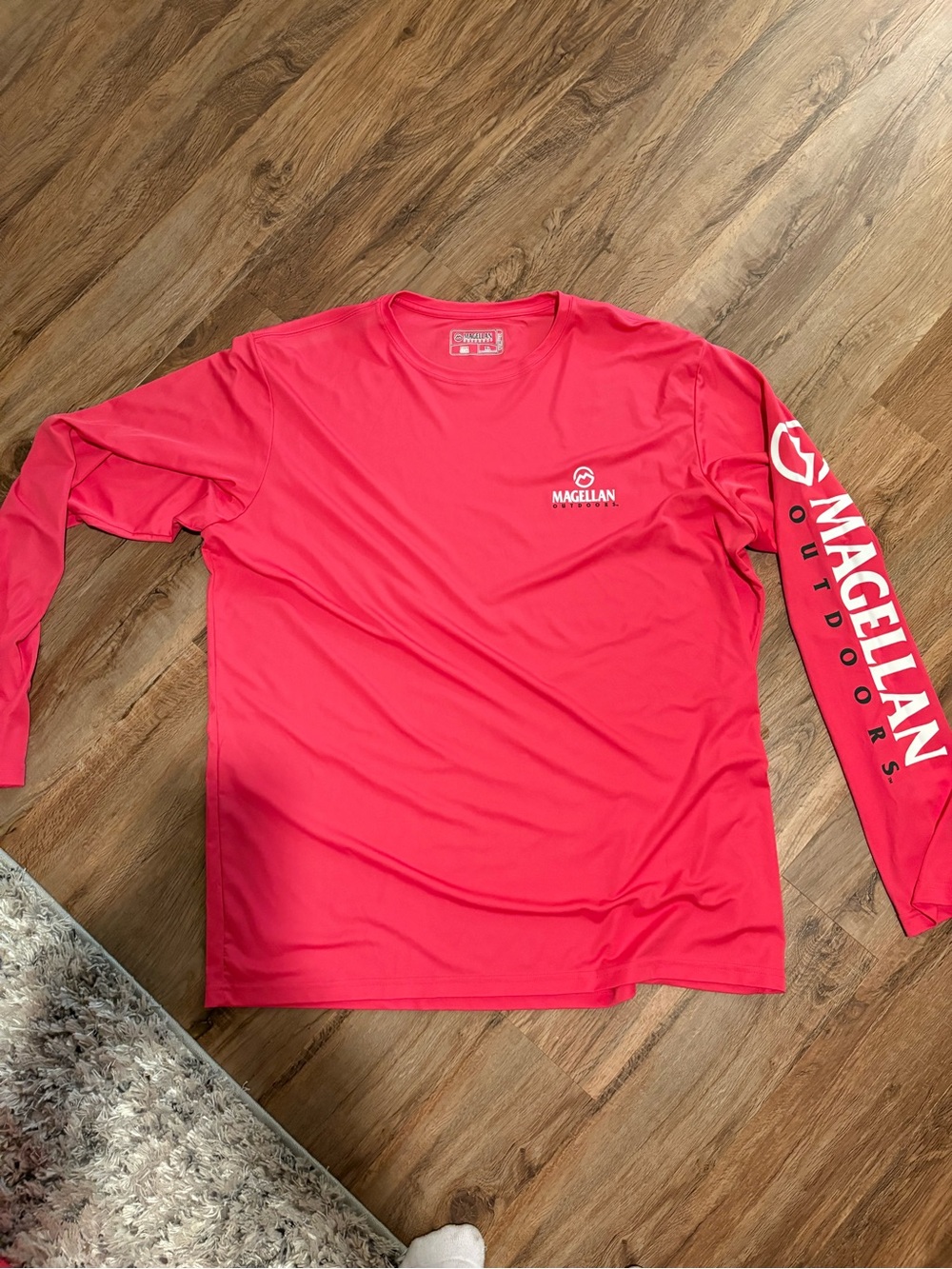 Magellan Outdoors Men’s Long Sleeve Performance Tee - Coral Pink